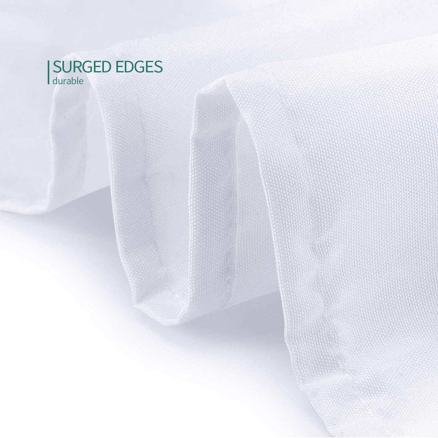 Surmente White Tablecloth for Round Tables, 120-inch Round Table Cloths for Weddings, Banquets, or Restaurants