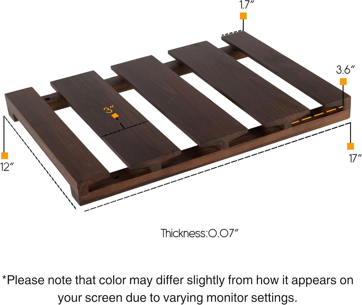 Rustic State Eze 4 Sectional Under Cabinet Mount Wood Stemware Rack Hanging Shelf Glassware Holder Bar Organizer with up to 12 Wine Glass Storage 12 Inch Deep Chestnut