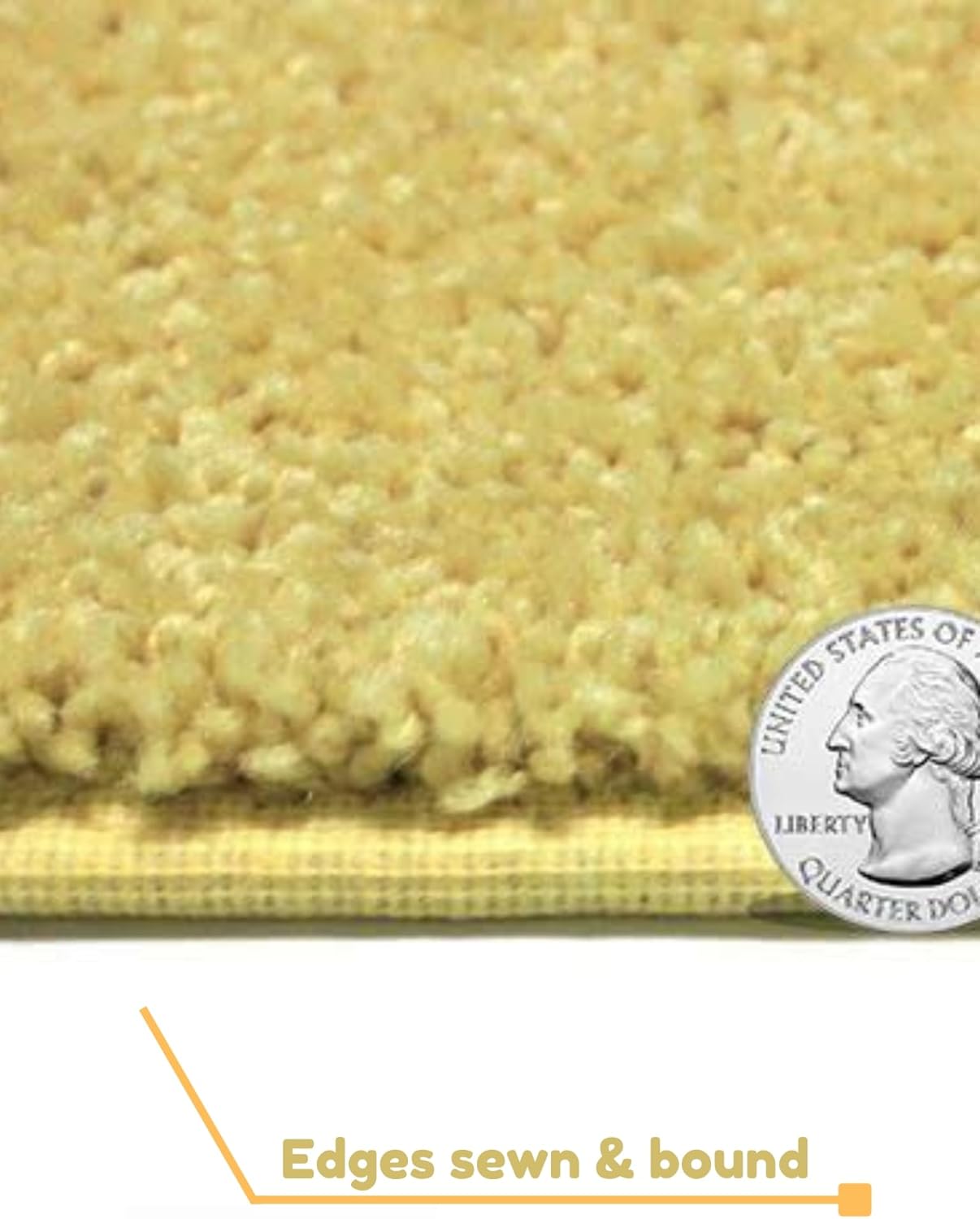 KOECKRITZ Soft and Colorful Kids Classroom Area Rugs (Passes Flammability Pill Test) Many Sizes and Bright Colors to Select from (3' x 12', Lemon)