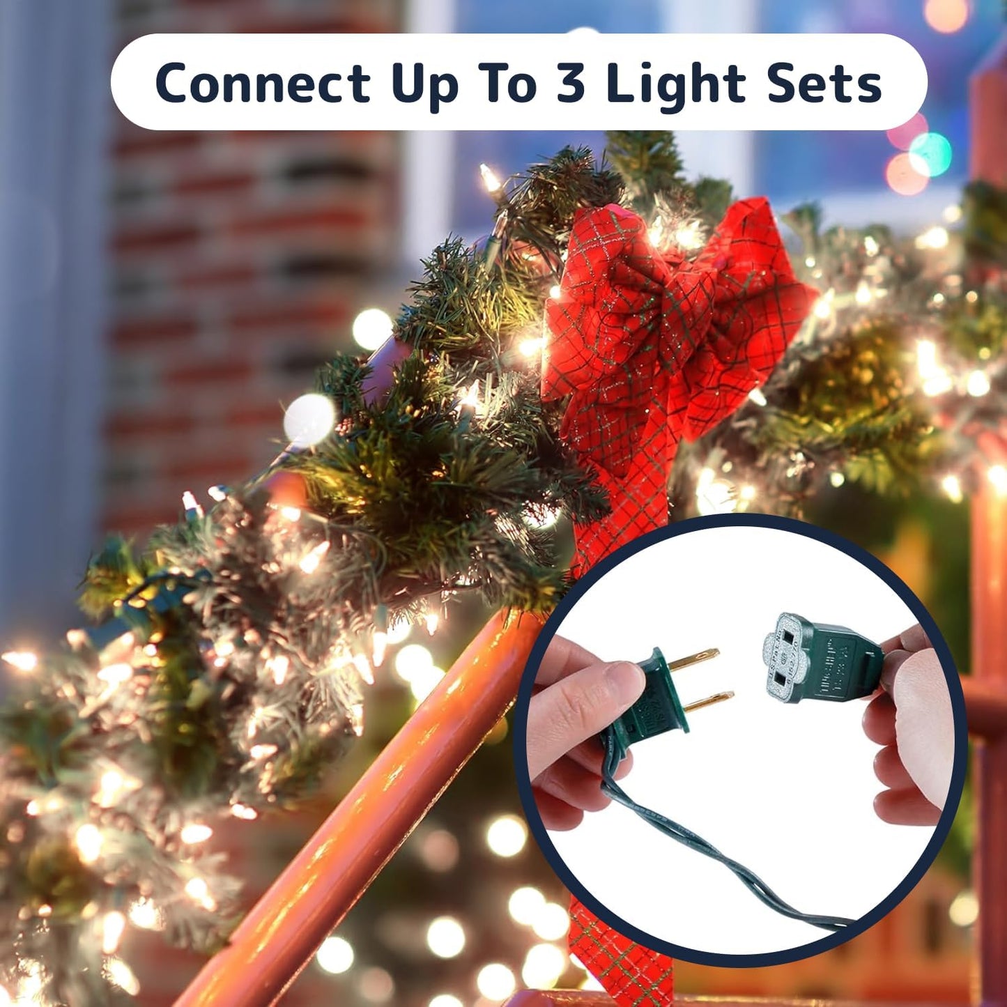 PREXTEX 300 Count Clear Christmas Tree Lights with Green Wire - 60 ft Warm White Twinkle Lights for Indoor or Outdoor Use - Holiday Fairy String Lights for Christmas Trees, Patios, and More