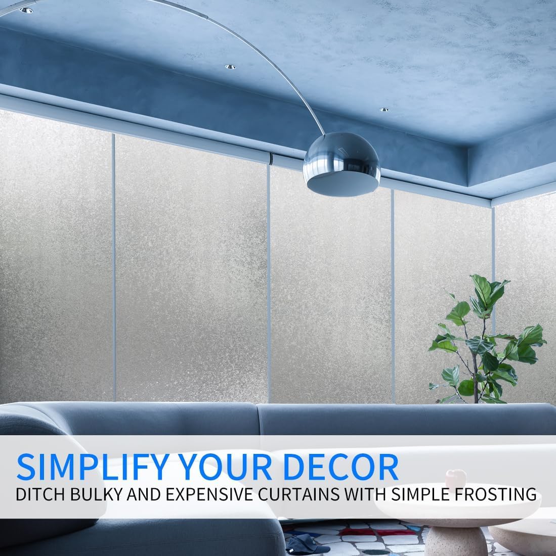 Window Film Privacy Day and Night with Installation Tools, Static Cling Glass Film Ideal for Home Shower Office Glass Door (Flash Diamond, 35.4 x 78.7 Inch)