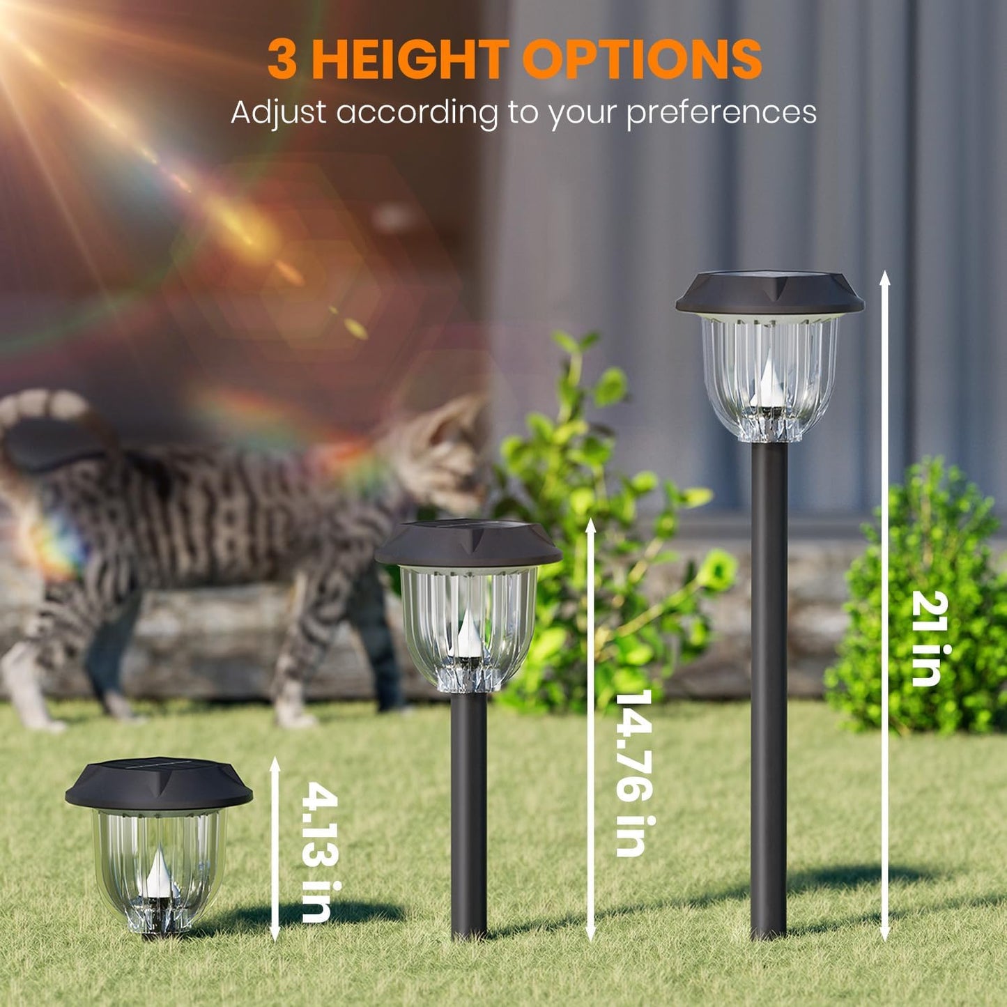 AOSEA 2 Pack Solar Pathway Lights Outdoor Waterproof - Auto RGB Color Changing Solar Lights, IP65, 12H Bright, Durable Plastic - Perfect for Garden & Walkway
