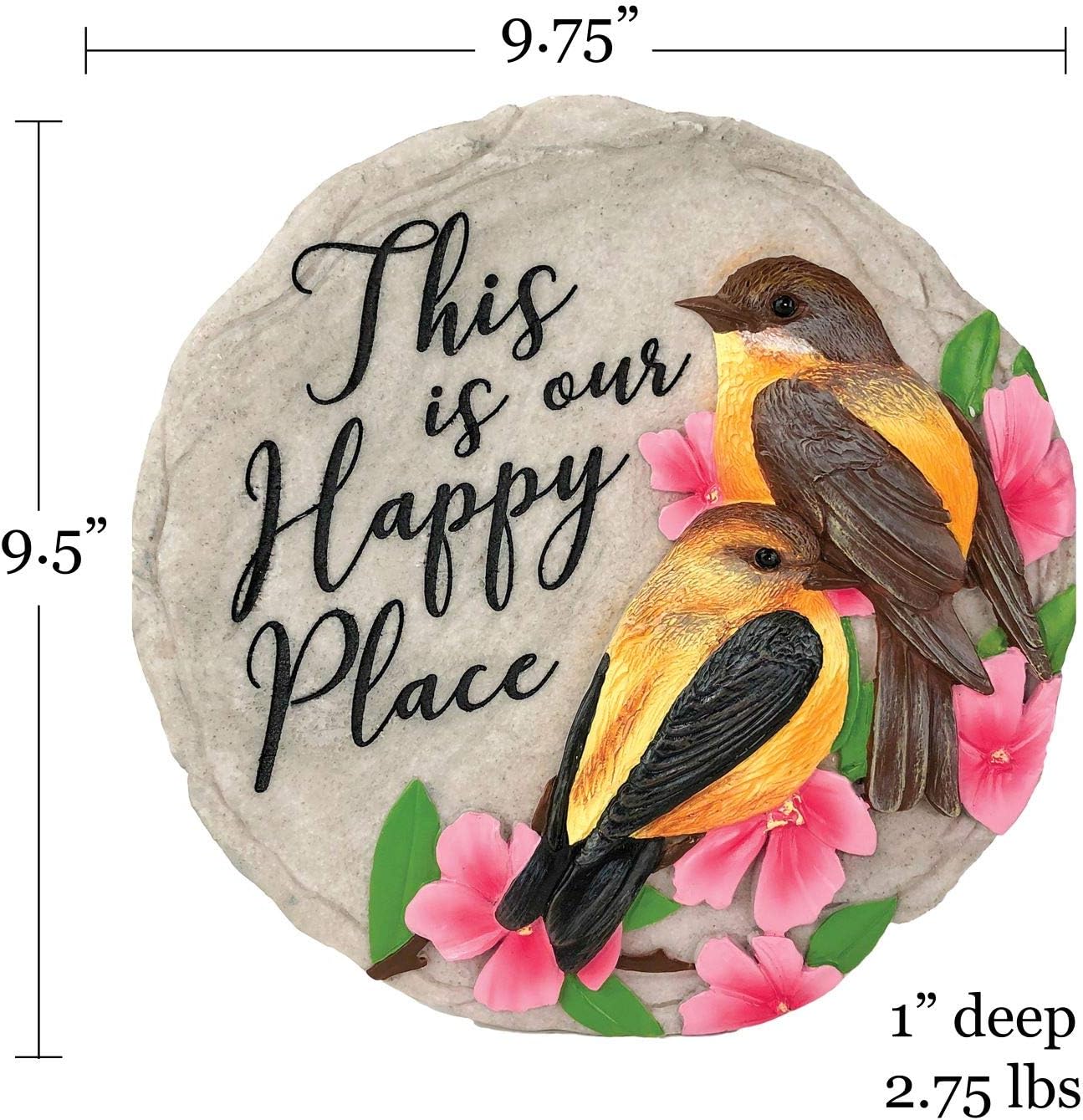 Spoontiques - Garden Décor - No Place Like Home Stepping Stone - Decorative Stone for Garden