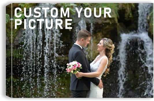 xzartdiy Custom Canvas Prints with Your Photos - Personalized Picture Print Customized Gifts for Family Home Office Wall Art Decor, Wrapped Canvas 18x12inch