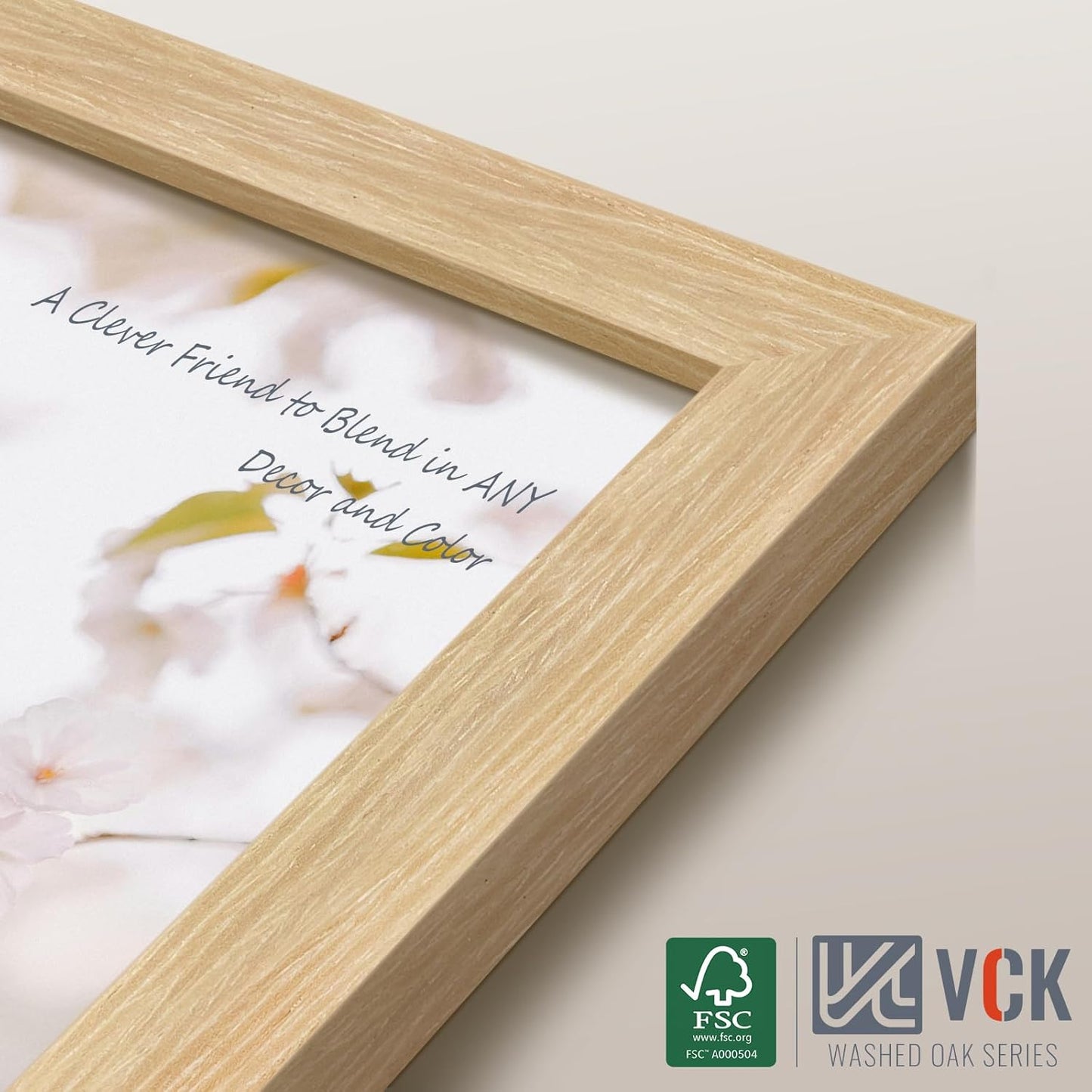 VCK 18x24 Oak Wood Frame for Poster & Picture, Natural Solid Wood Photo Frames 3 Pack, Wall Mounting Hanging