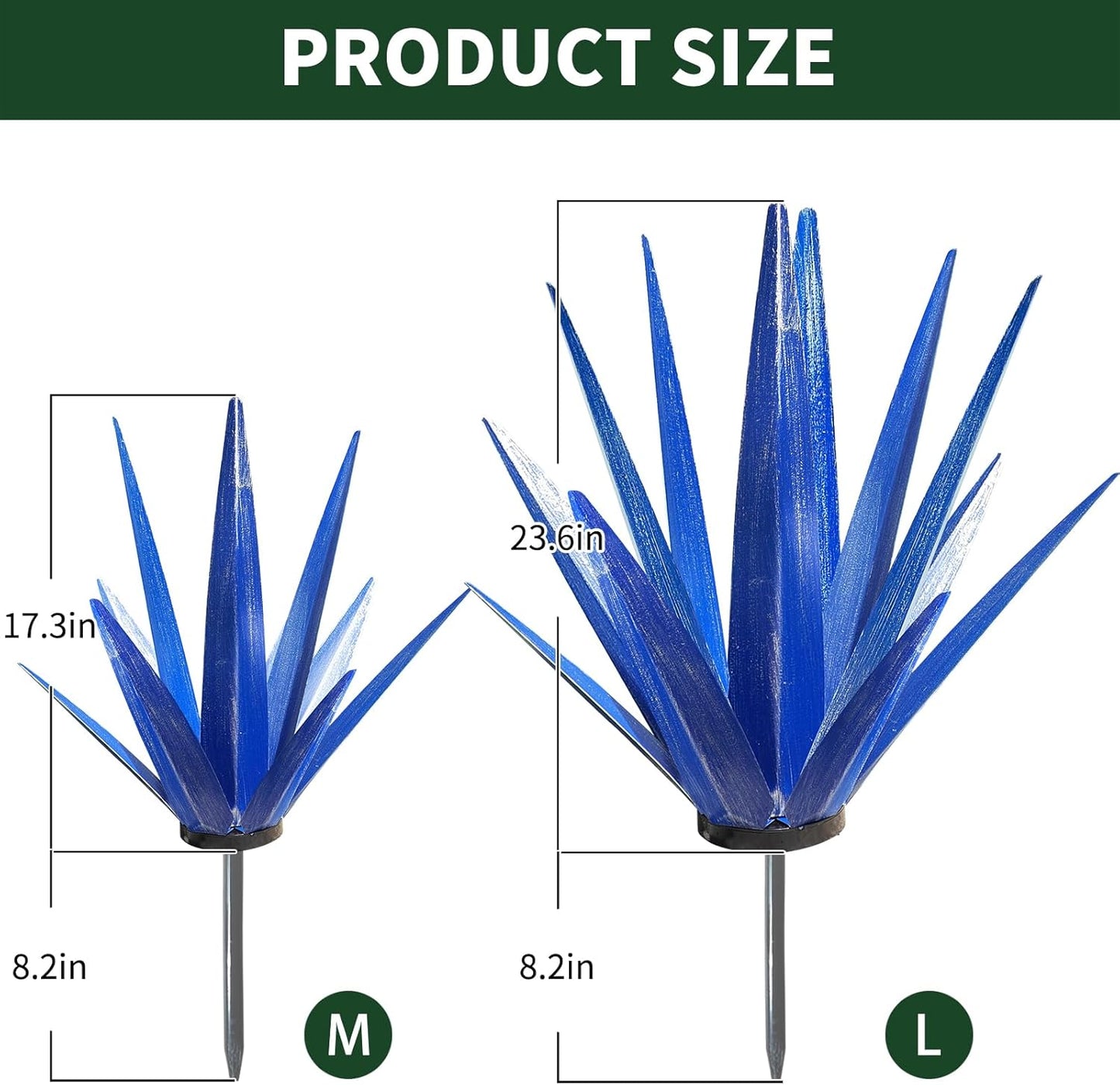 Large Tequila Rustic Sculpture, Rustic Metal Agave Plants for Outdoor Patio Yard, Home Decor Metal Agave Garden Yard Statue