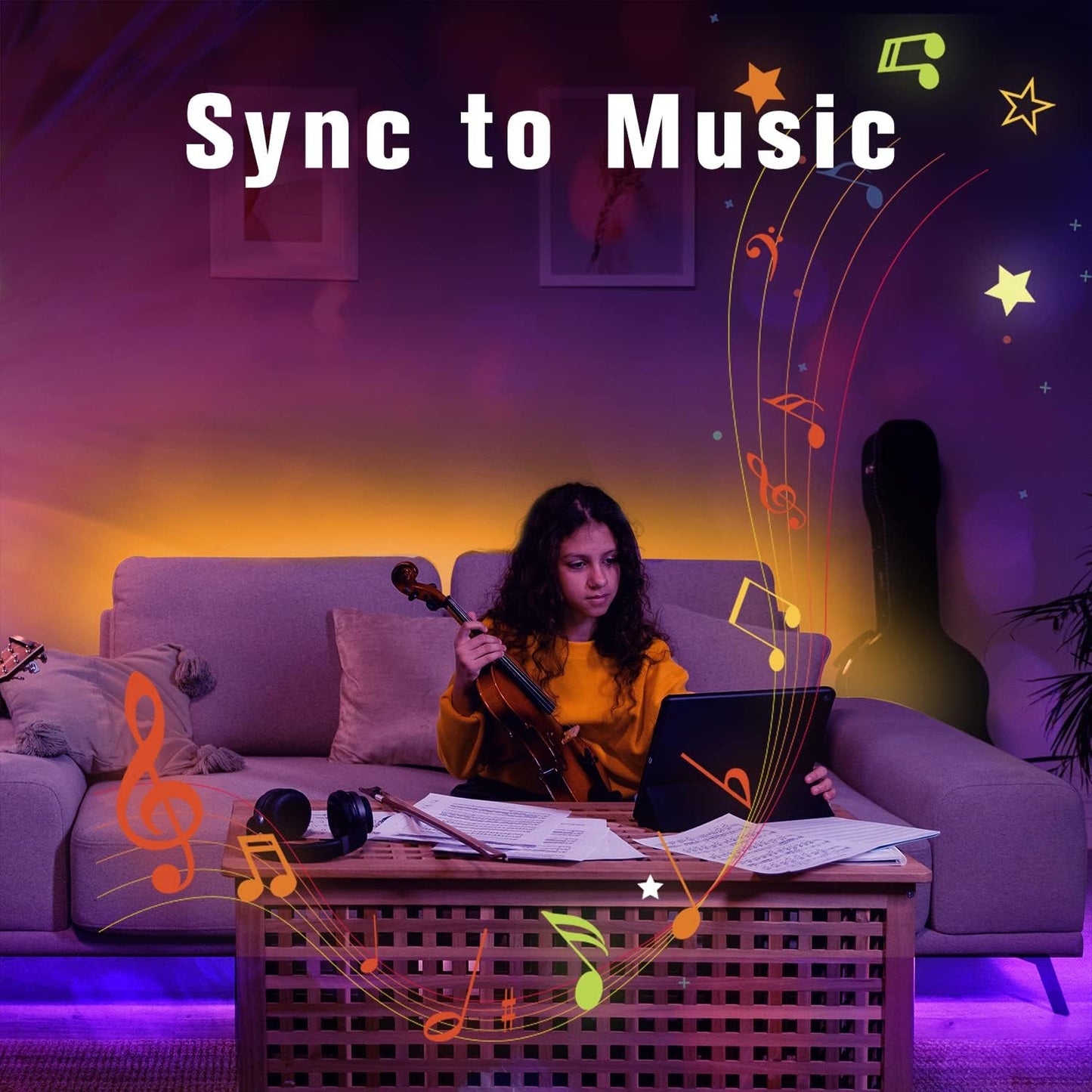 DAYBETTER LED Strip Lights 200 ft (2 Rolls of 100 ft), Smart App Control Lighting Bedroom Rome Decor with Remote, RGB Music Sync Color Changing LED Lights for Party