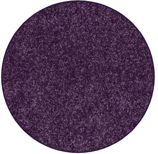 KOECKRITZ Soft and Colorful Kids Classroom Area Rugs (Passes Flammability Pill Test) Many Sizes and Bright Colors to Select from (11' Round, Eggplant)