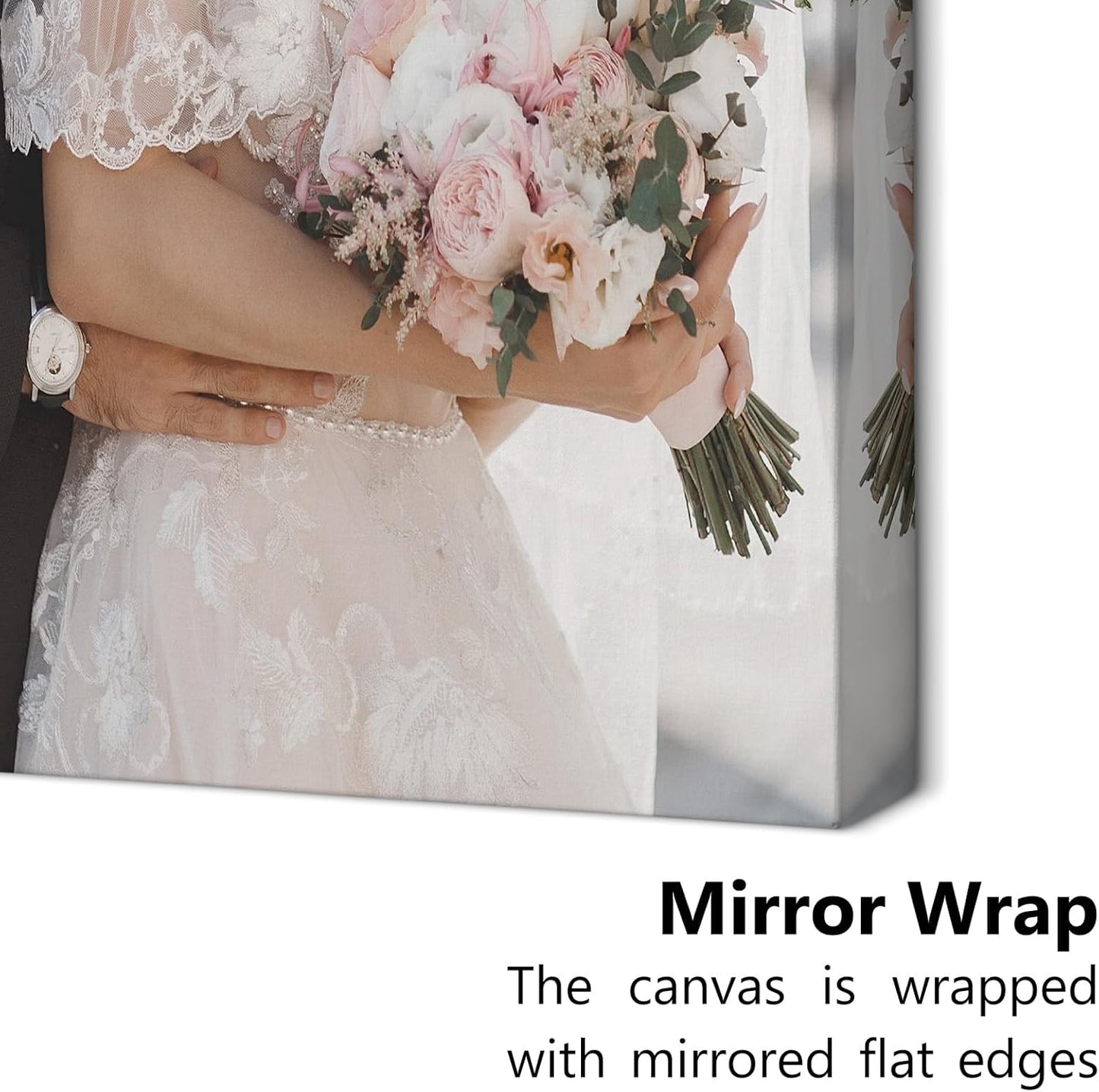 Personalized Custom Canvas Prints with Your Photos & Text, Customized Picture Print, Transform Own Images Into Framed Wall Art Digitally Printed Photo to Canvas, Keepsakes Gifts for Family 12x8’’