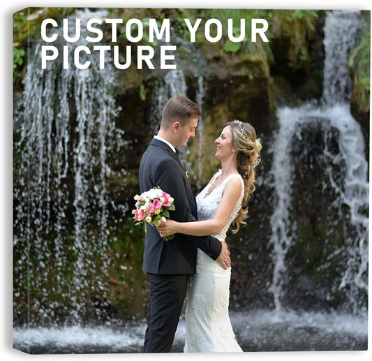 xzartdiy Custom Canvas Prints with Your Photos - Personalized Picture Print Customized Gifts for Family Home Office Wall Art Decor, Wrapped Canvas 32x32inch