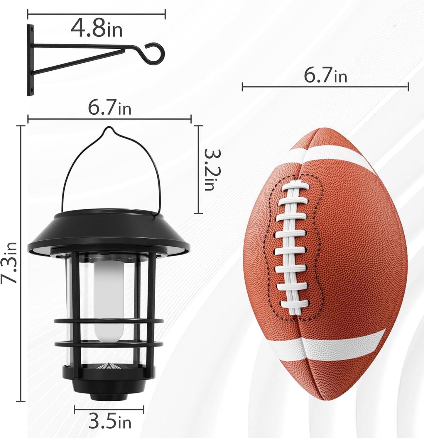 Otdair Solar Wall Lantern Outdoor, Flickering Flames Solar Sconce Lights Outdoor, Hanging Lamps Wall Mount for Front Porch, Patio and Yard, 2 Pack