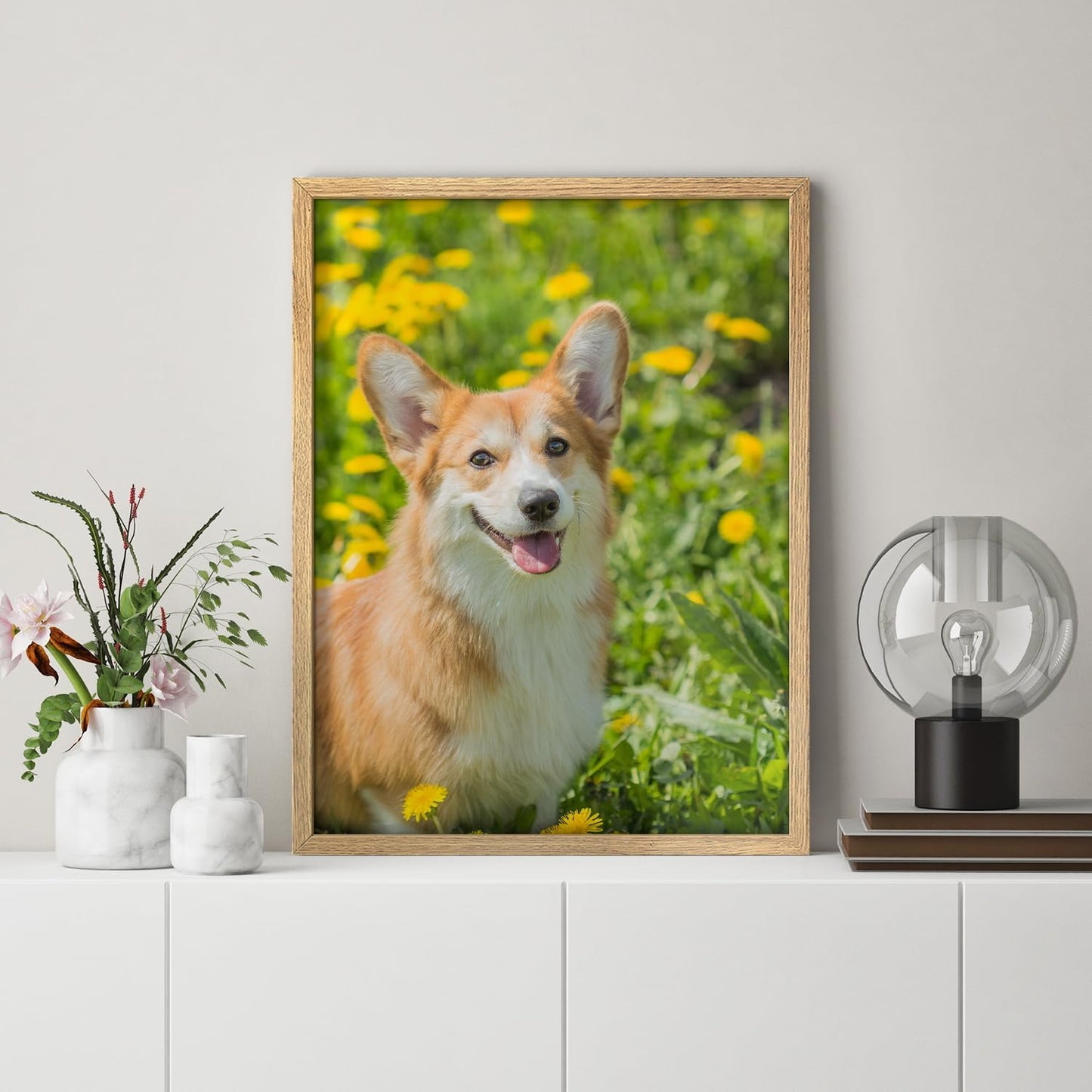 NWT Custom Framed Poster Prints with Your Any Photos, Personalized Canvas Pictures for Wall to Print Framed - 8"x10" Natural