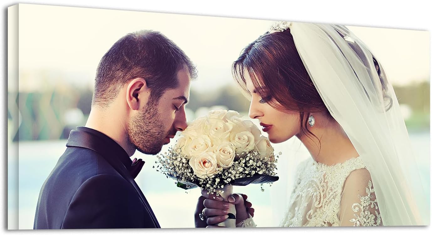 Laoife Custom Canvas Prints with Your Photos 46"x24", Canvas Photo Prints Custom, Personalized Canvas Wall Art for Office Home Bedroom Living Room Wall Decor, Gift for Father's Day Birthday Wedding