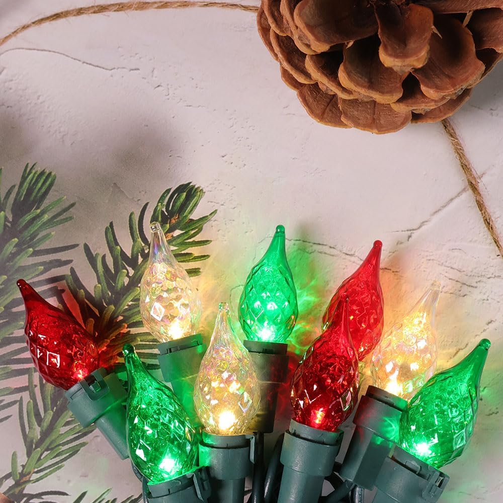 LED Christmas Lights Outdoor 19 FT 70 Fairy Lights Multi-Color String Lights ETL Certified for Indoor/Outdoor Holiday Party Halloween Tree Decor