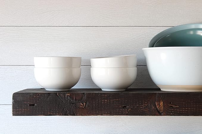 Urban Legacy Reclaimed Barn Joist Deep Floating Shelves | Deep Shelves with Low Profile Shelf Bracket with High Weight Capacity, Set of 2 (48" x 11" x 2.5", Rustic Brown)