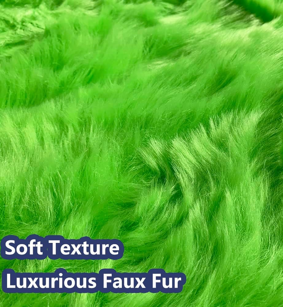 AOGU 36 Inch Faux Fur Christmas Tree Skirt Green Plush Skirt for Merry Christmas Party Christmas Tree Decoration