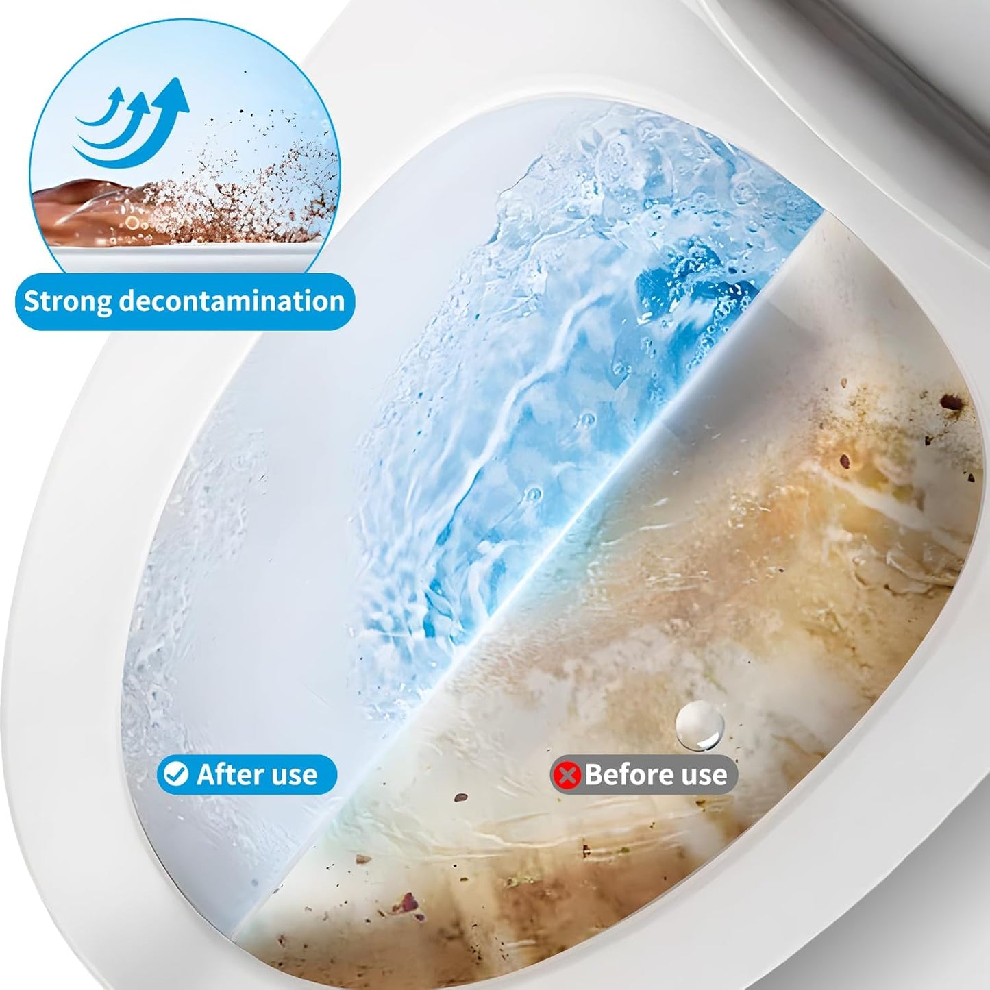 Toilet Bowl Cleaners Bottle Bathroom Toliet Bowl Cleaner with Fresh Ocean Scent Cute Dinosaur Shaped Toilet Tank Cleaner (Blue)