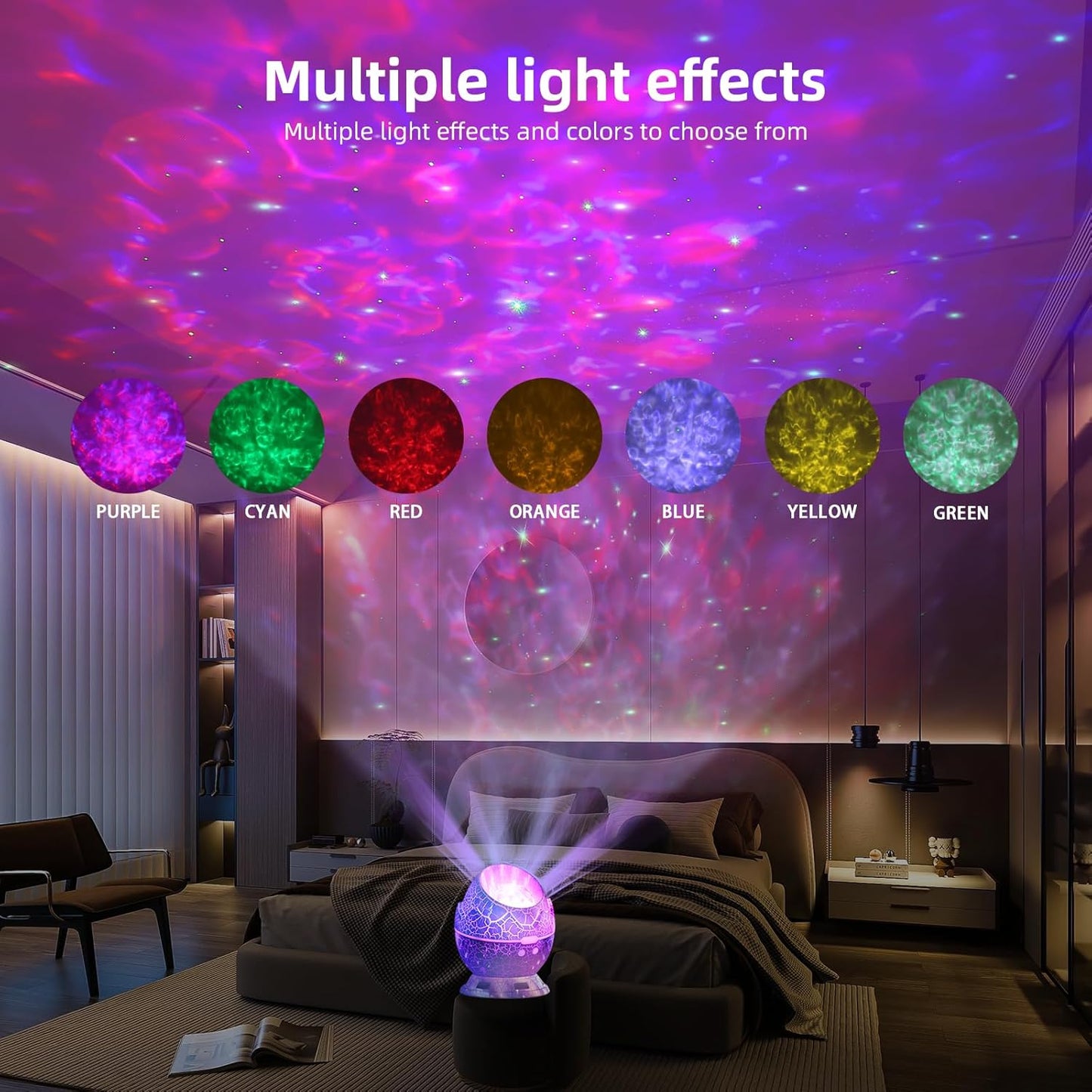 Dinosaur Egg Galaxy Star Projector Starry Night Light, 14 Colors Night Light for Kids Room, Nebula, Timer & Remote Control Best Gift & Adults Home Theater, Party, Living Room, Christmas Decor