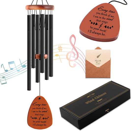 Sympathy Wind Chimes, Memorial Wind Chimes for Loss of Loved One, Sympathy/Memorial/Bereavement/Condolence Funeral Gifts in Memory of a Loved One Mother Father, 30" Wooden