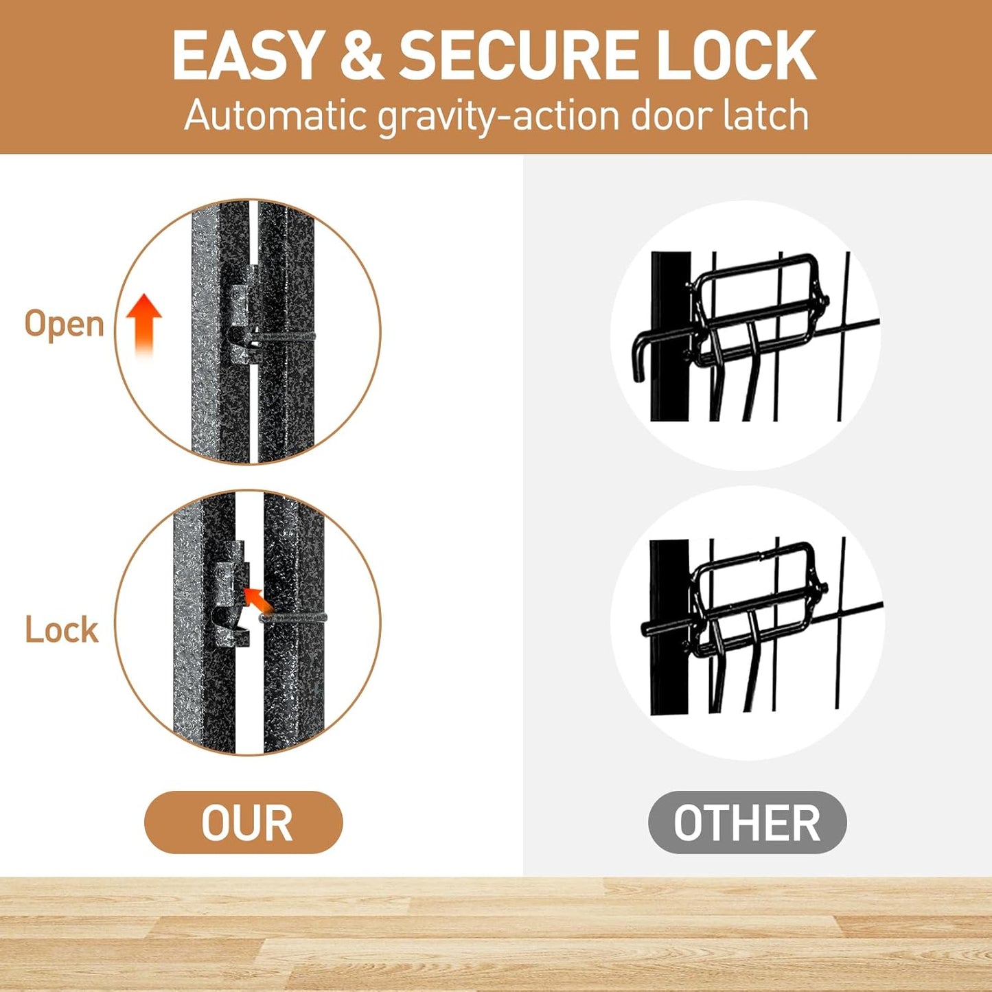 Metal Dog Playpen, 45" Inch Height 16 Panels, Large Dog Fence for Large/Medium/Small Dogs Indoor & Outdoor Bliss, Perfect Dog Pen for Camping, Yard and RV | Black-Silver