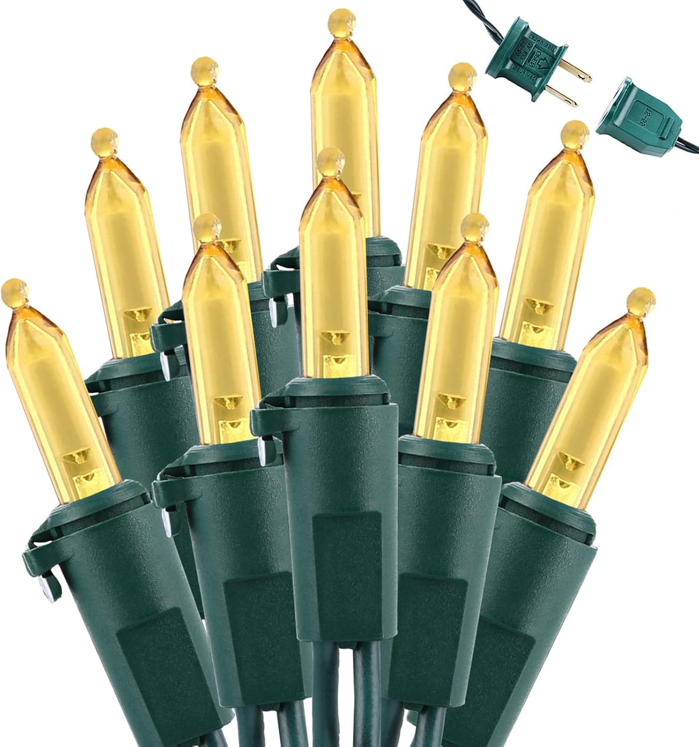 Brizled Mini Christmas Lights, 33ft 100 LED Christmas String Lights Connectable, UL Certified Energy Saving Xmas Tree Light for Indoor Outdoor Bedroom Wedding Party Xmas Tree Decoration, Warm White