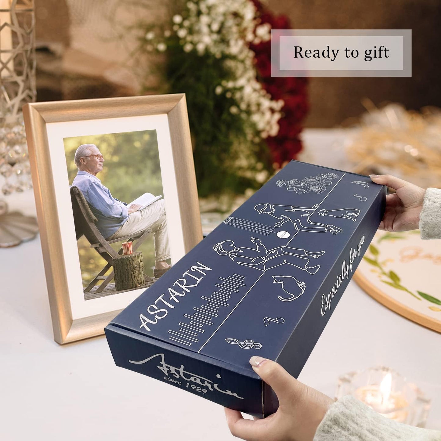 ASTARIN Sympathy Memorial Wind Chimes - Large Deep Tone Outdoor in Memory of Loved Ones - 36 Inch