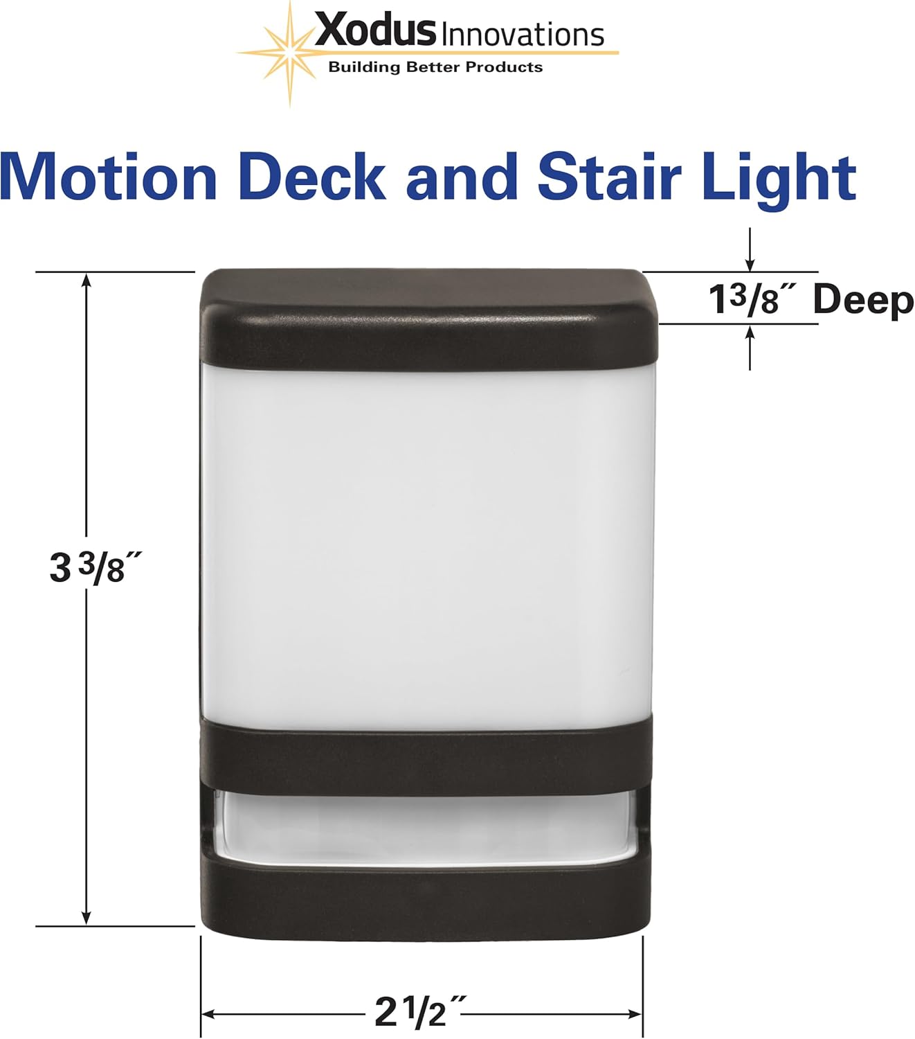 BL625-3 Motion Sensing Stair and Deck Light, LED, Battery Operated, Dusk to Dawn Sensor, 30 Seconds or 5 Minutes Brightness Setting, Indoor and Outdoor