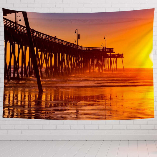 Sunset Tapestry For Bedroom Sunset Beach Colors Tapestries Wall Hanging For Living Room Dorm Office 90×60 In