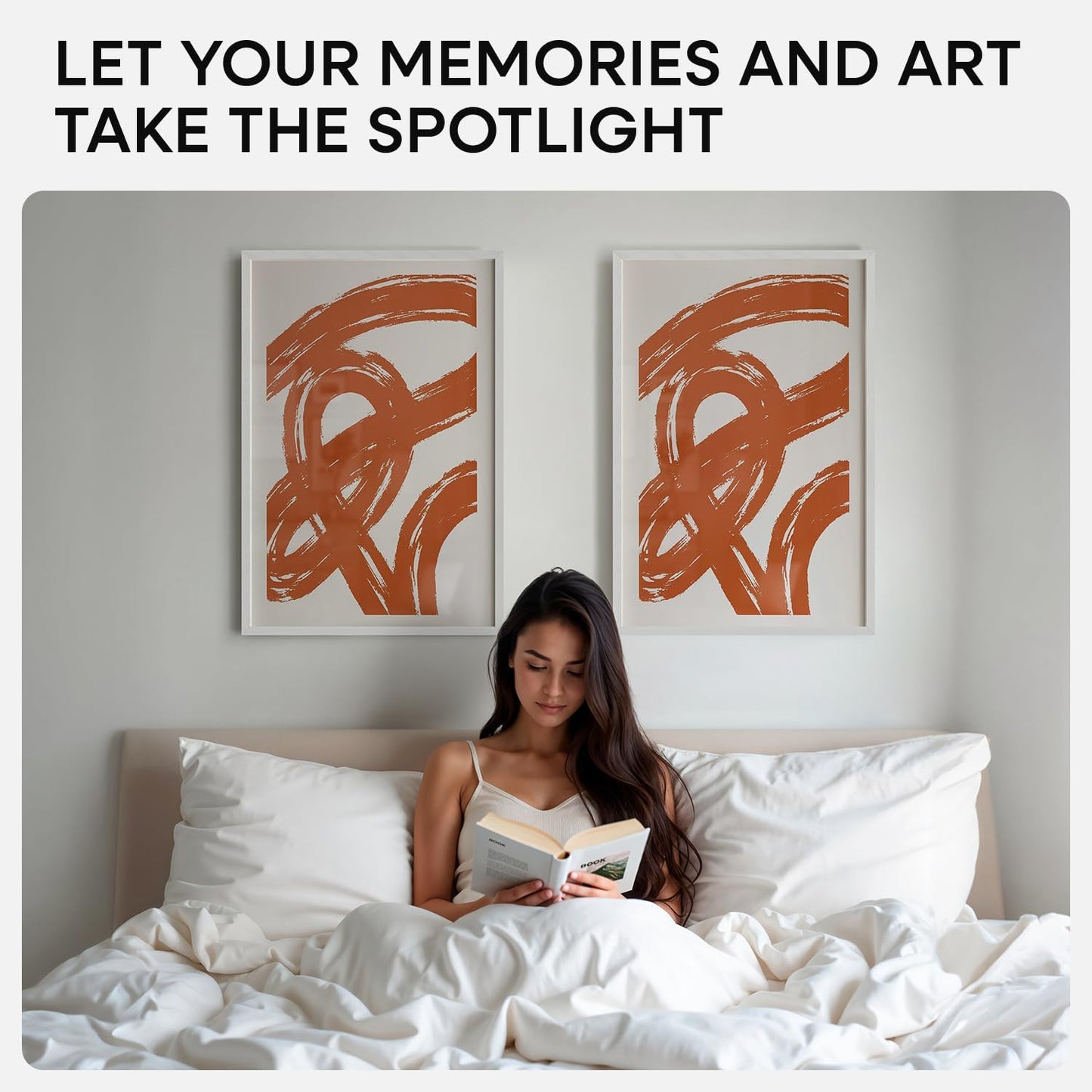 Homeforia White Picture Frame 16x24, High End Oak White 16x24 Frame with Mat 12x18 Photo, 16 x 24 Wooden Poster Frames Matted to 12 by 18, 24x16 Wood Hanging Frames, Tempered Glass, Wall Kit, Set of 1