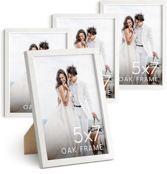 HAUS AND HUES Standalone White Oak Frame Set of 4-5x7