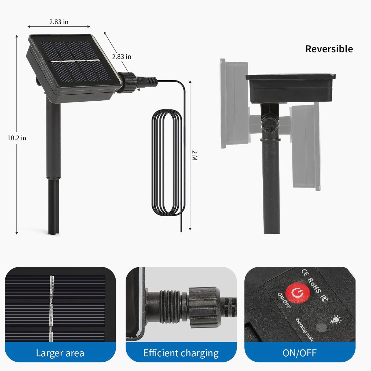 Replacement Solar Light Parts-Solar Light Replacement Tops ED Panel Lantern Lid,Panel (Two Pieces)