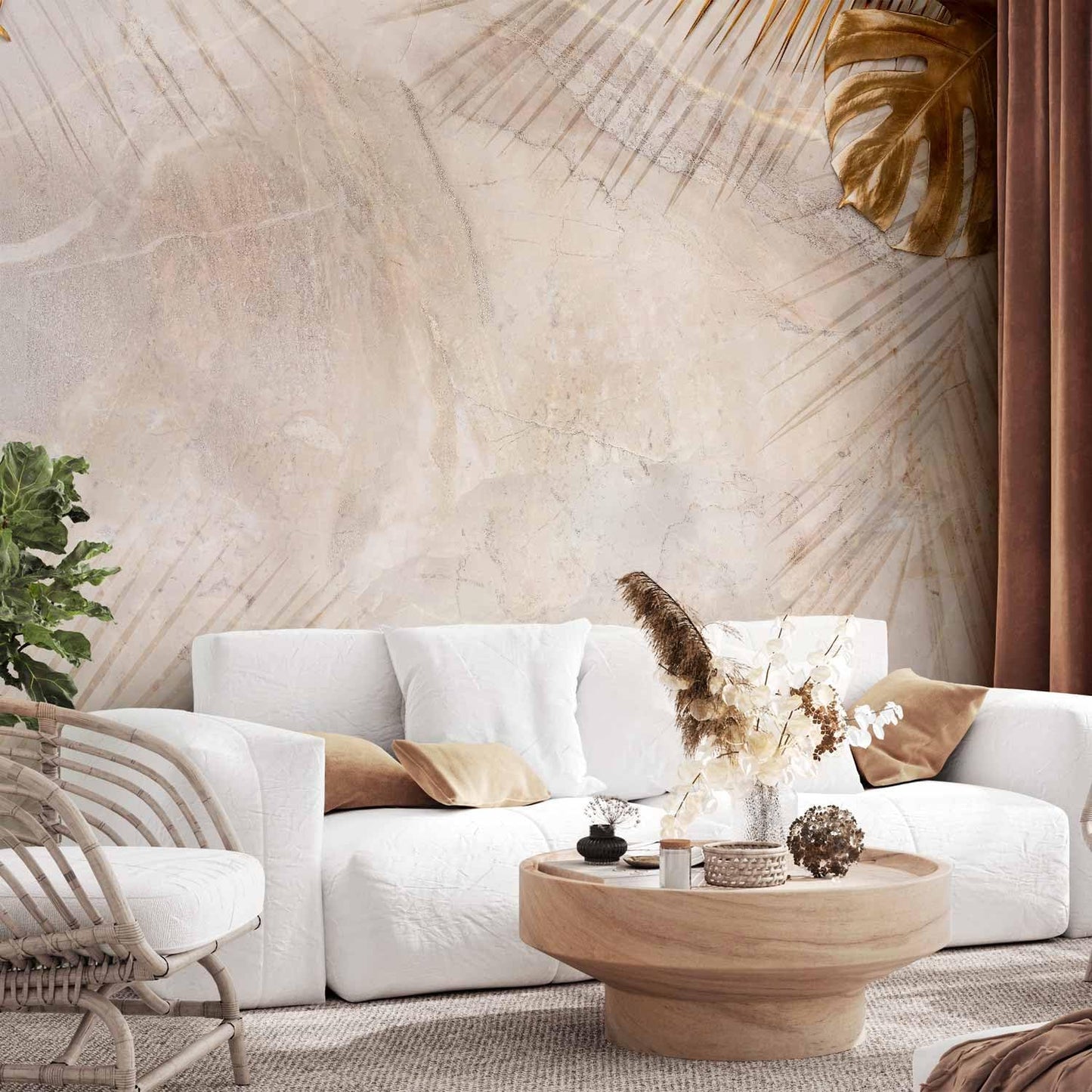 artgeist Premium Wall Mural Tropical Leaves 177x124 in - Non-Woven Wallpaper Fleece Wall Decor Photo Print Picture Image Design Monstera Palm Green Leaves b-C-0788-a-a