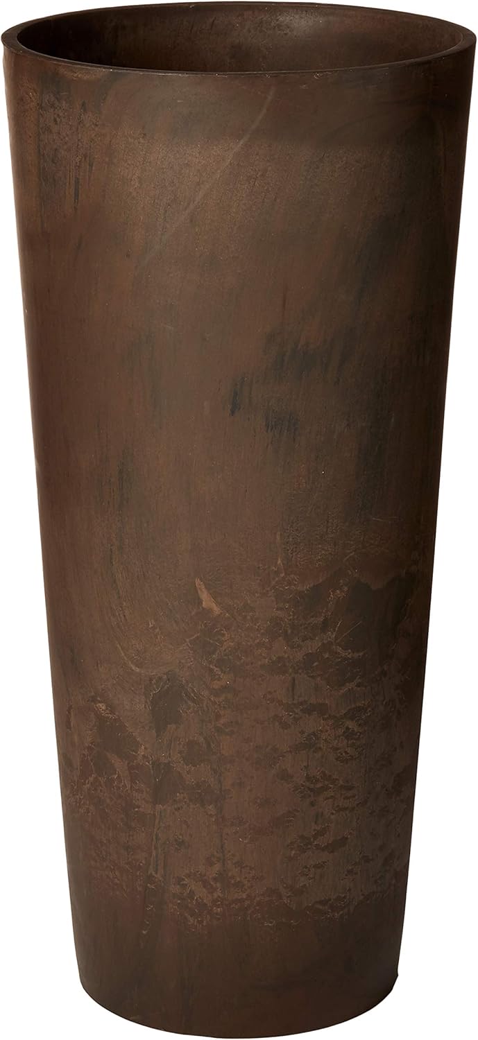 PSW S32CM Contempo Tall Round Planter, 13 by 28-Inch, Chocolate Marble