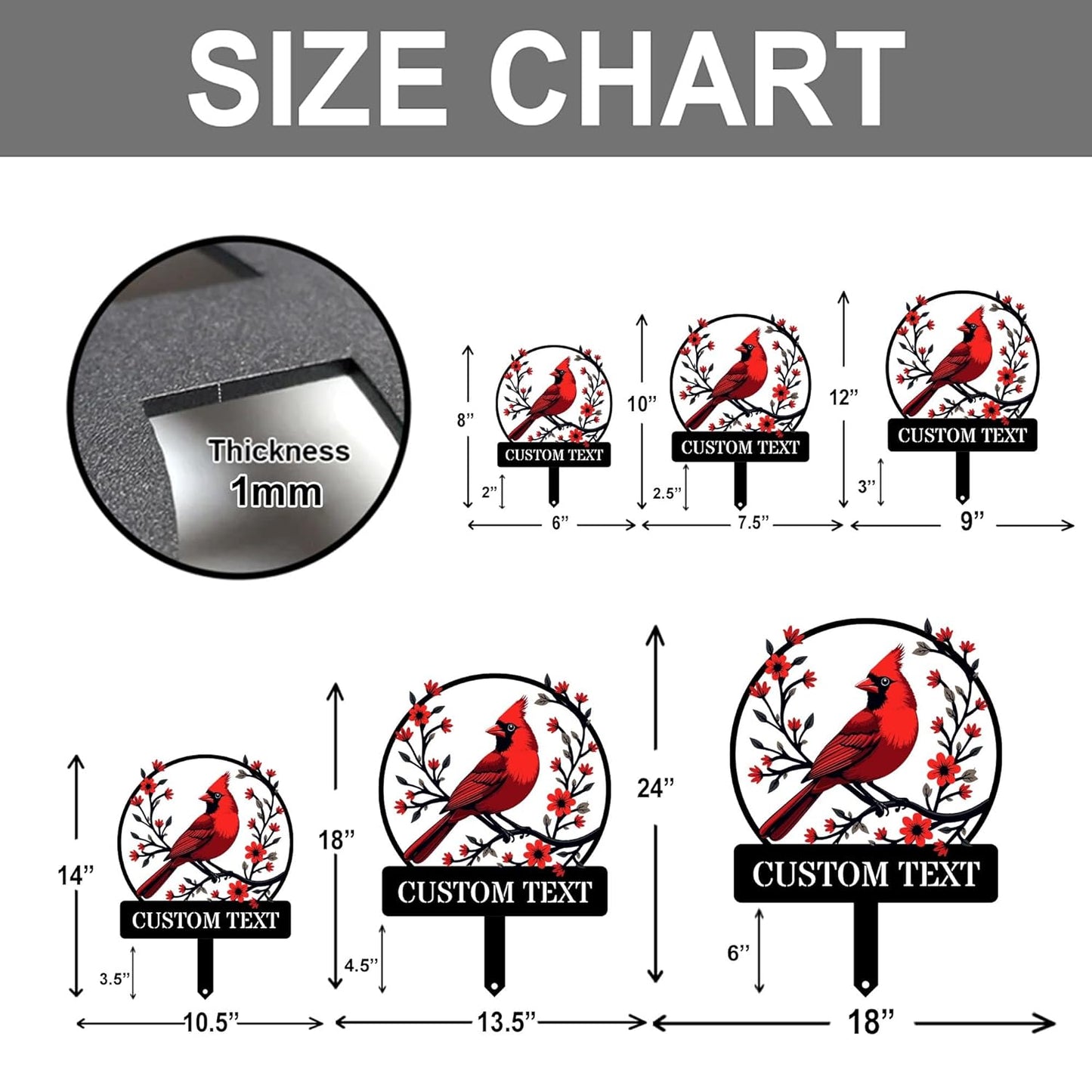 Personalized Name Garden Cardinal Metal Signs with Stake, Custom Family Name Yard Decor for Outdoor Outside, Cardinal Lawn Patio Stake Gardening Enthusiasts Grandmothers Gift