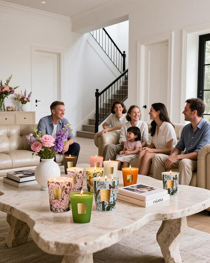 M&SENSE Apple Cinnamon Scented Candle 35oz 150H Burn Time Long Lasting, 3-Wick Natural Aromatherapy Candle Highly Scented, Home Fragrance Housewarming Gifts