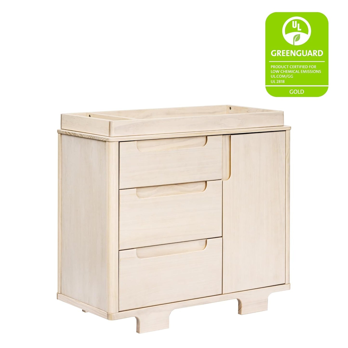 Babyletto Yuzu 3-Drawer Dresser in Washed Natural, Greenguard Gold Certified