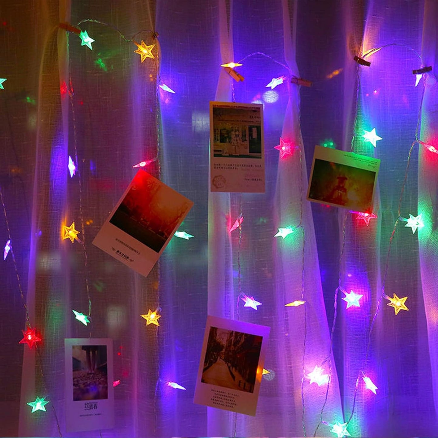 Star String Lights, LED Fairy Christmas Lights with Battery Operated,Waterproof Indoor Outdoor Star Light for Bedroom Tent Loft Bed Patio Party Wedding Holiday Camping Decor