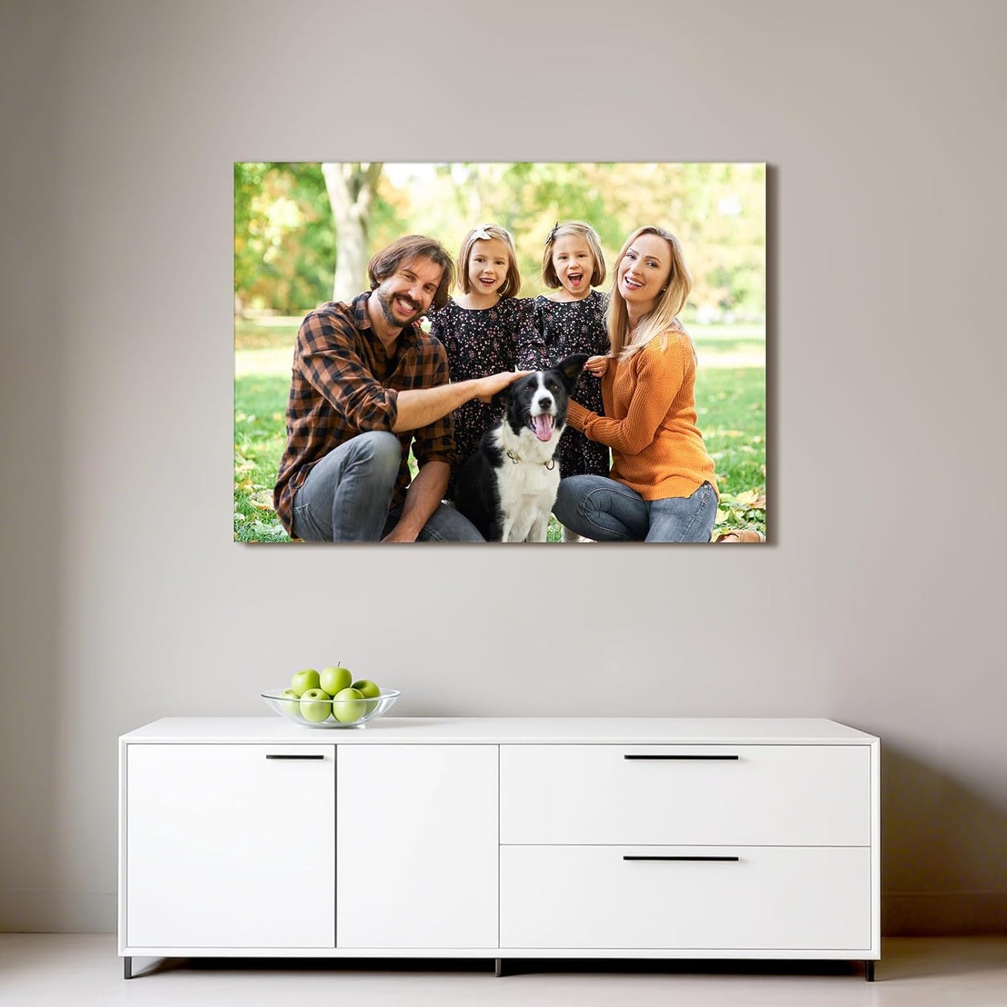 Custom Canvas Prints with Your Photos - Personalized Pictures Print, Customized Photo Gifts, Wall Art Poster Canvas Printing for Wedding, Family, Baby, Pets, Home Office Decor, Wrapped Frame 28x20