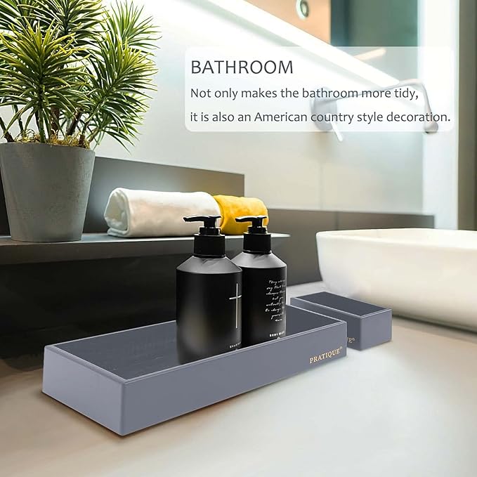 Bamboo Drawer Organizer - Kitchen Utensil Organizer Silverware Tray Cutlery Holder，Office Desk Supplies and Accessories,12 * 5.9 * 2.6,Grey