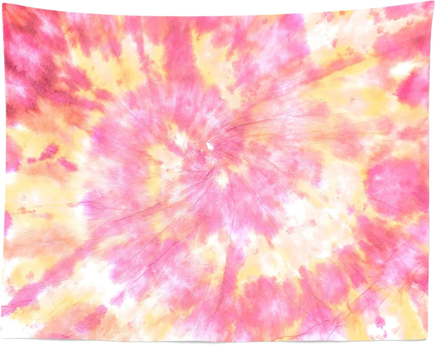 Loccor 5x3ft Tie Dye Tapestry Light Orange Watercolor Craft Dirty Tie-Dye Textile Abstract Chaotic Hippie Tapestry Wall Hanging for Living Room Bedroom Decor （Pattern Painted on Polyester Fabric）