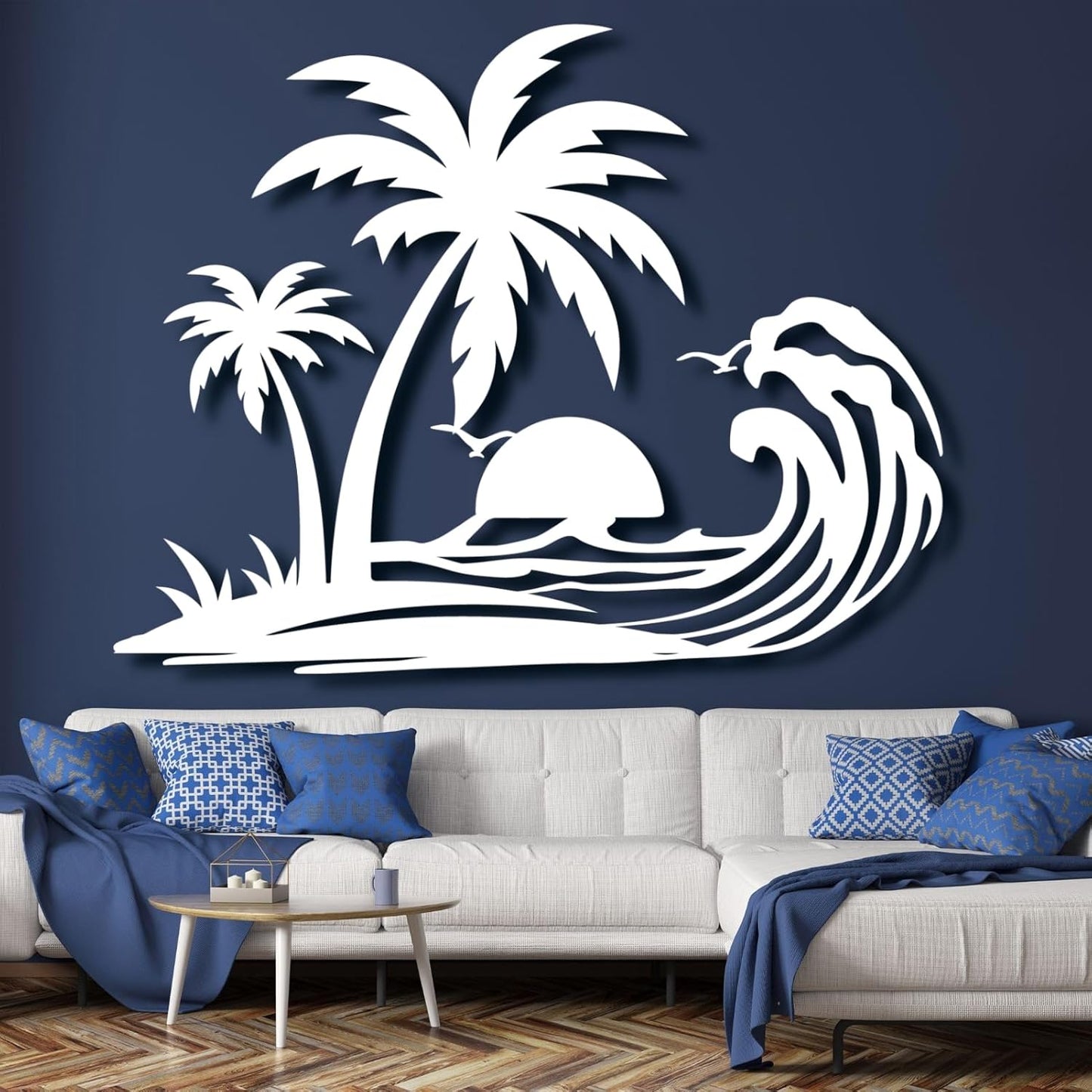 Palm Tree Metal Wall Decor,Palm Tree Metal Wall Art,Metal Palm Tree,Metal Palm Tree Wall Decor,Tropical Metal Wall Art,Beach Wall Decort,Metal Wall Decor (style 1,black,47 L" x 37 W" / 120 x 94 cm)