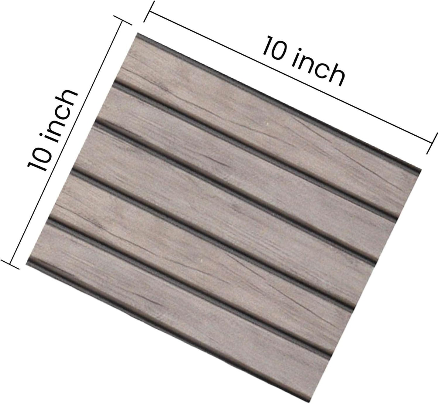 IZODEKOR 3D Wood Effect Wall Panels - Faux Wood Paneling for Living Room, Kitchen, Bathroom and More | Natural Wood Look | Easy Application | Shadow Touch (10" x 10")