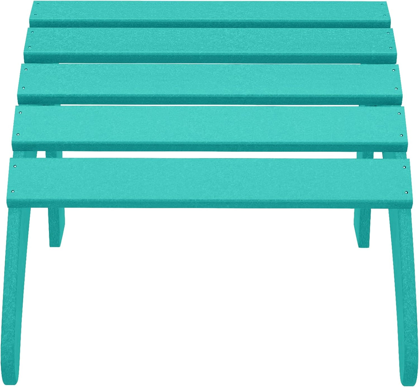 WestinTrends Outdoor Ottoman, Patio Adirondack Ottoman Foot Rest, All Weather Poly Lumber Folding Foot Stool for Adirondack Chair, Widely Used for Outside Porch Pool Lawn Backyard, Turquoise