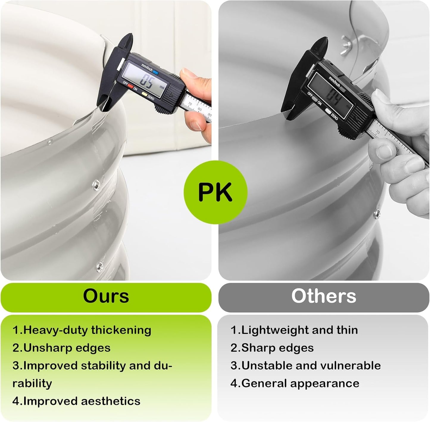 2 Pcs 4.5x2x2ft Oval Raised Garden Bed, Galvanized Raised Beds,Open-Ended Base Metal Raised Planter Beds,Garden Bed Outdoor,Planter Raised Boxes for Vegetables, Flowers,Tool-Free Asse,White