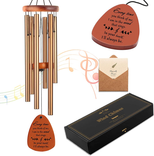 Memorial Gifts, Sympathy Wind Chimes Memorial Wind Chimes for Loss of Loved One Prime, Sympathy Gift, Bereavement/Remembrance Gifts in Memory of Loved One Mother Father, 30" Wooden