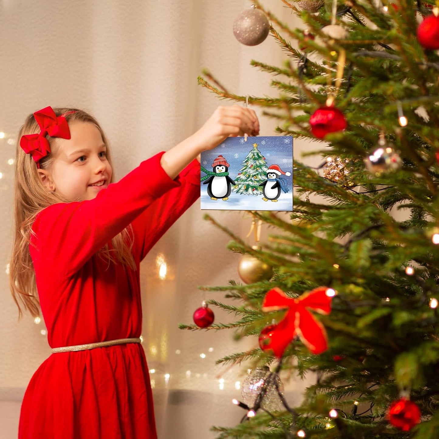 COCHIE 10 Pieces Large Christmas Unfinished Wood Crafts to Paint for Adults and Kids, Bulk Winter Predrilled Wooden Ornaments for Painting, Peppermint Candy House Paintable Wood Slices Craft Supplies