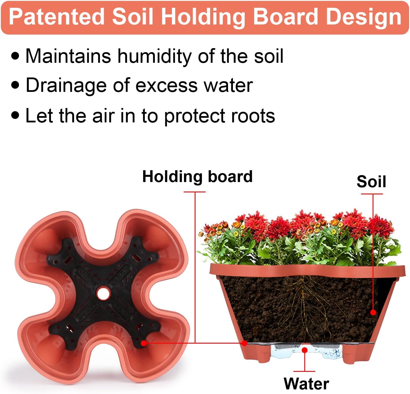 Vertical Planter 6 Tier Stackable Planters Garden Planters Strawberry Herb Flower and Vegetable Planter Indoor Outdoor Gardening Pots with Removable Wheels and Tools