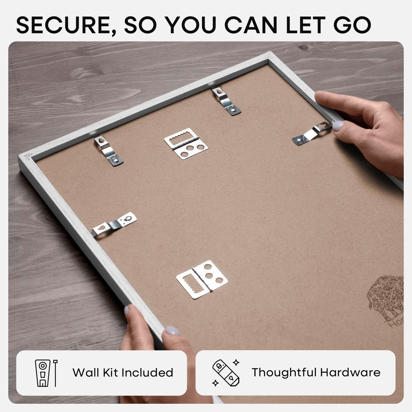 Homeforia 14x17 Picture Frame White, High End Oak 14x17 White Wood Frame with Mat 11x14 Photo, 14 x 17 Wooden Poster Frames Matted to 11 by 14, 17x14 Hanging Frames, Tempered Glass, Wall Kit, Set of 1