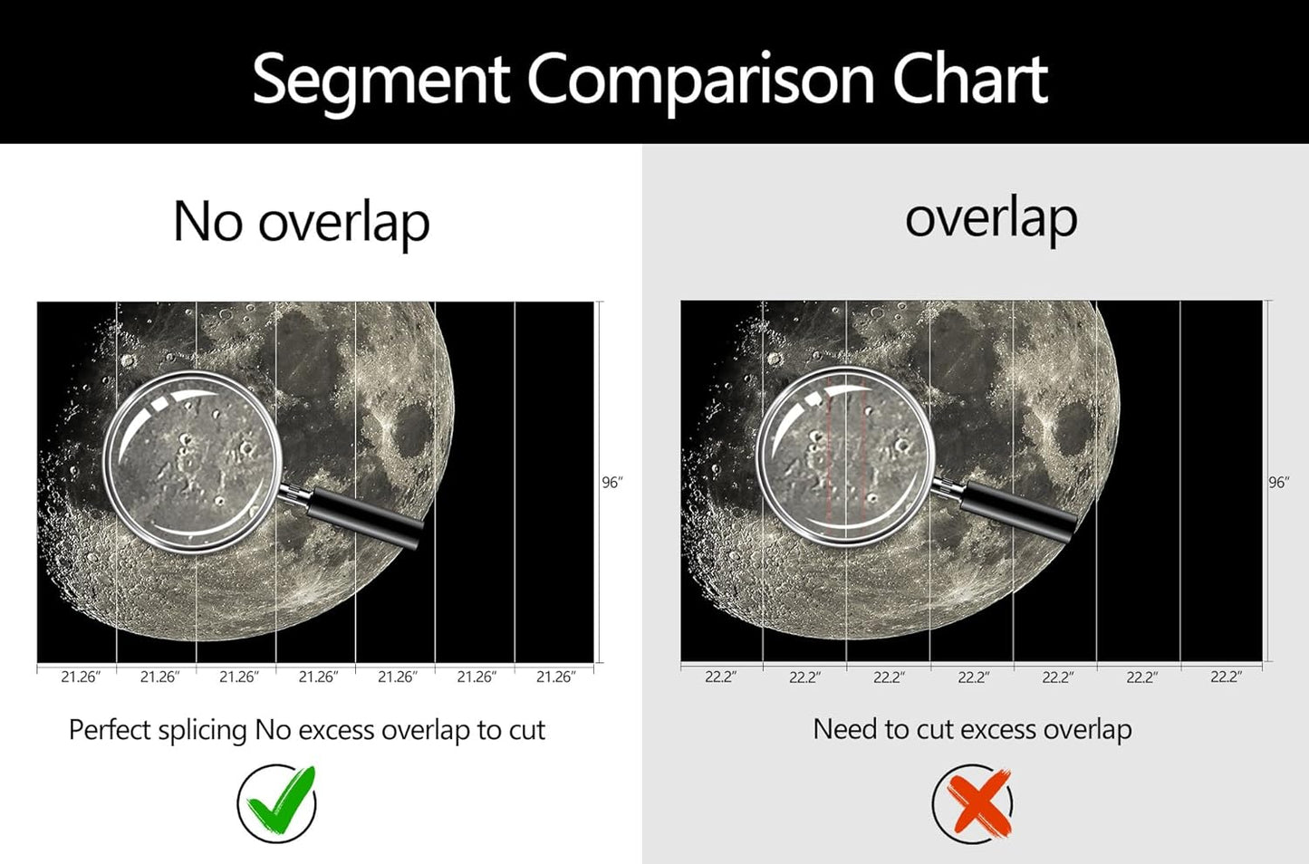 Moon Wallpaper Dark Night Sky Landscape Mural Living Room Bedroom Kids Room (Not Peel and Stick)