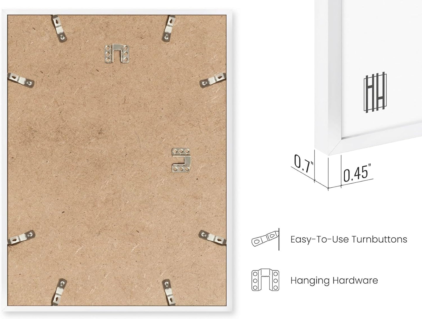 Haus and Hues 20x30 White Oak Wood Picture Frames Set of 25 - Premium Bulk Picture Frames 20x30 Bundle - Elegant Gallery Wall Frame Set for Posters, Art Display - Ideal for Wall Decor in Home & Office